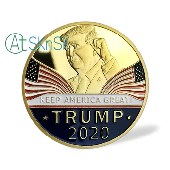 Trump 2020. aasta Presidendivalimiste Reelection Loosung HOIDA AMEERIKA SUUR ! Trump Presidendi Väljakutse Mündi Kullatud Suveniiride Mündid