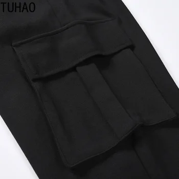 TUHAO Pluss Suurus 9XL 8XL 7XL 5XL 6XL Black Cargo Püksid Kevad Sügis Ülepaisutatud Pant Suured Naise Püksid Riided WM29