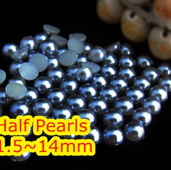 Tumehall 1,5 mm,2mm,4mm,6mm,8mm,10mm,12mm,14mm Korter tagasi ABS Ringi Poole Pärl, plastist pool pearl helmed