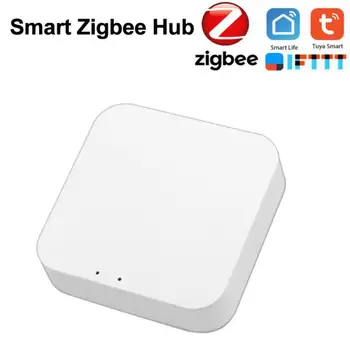 Tuya Zigbee Silla Smart Home Zigbee Gateway Traadita Hääl Kaugjuhtimispuldi Kaudu Smart Elu App Töötab Alexa Google Kodu
