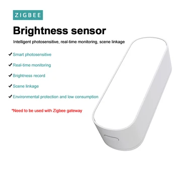 Tuya Zigbee Smart Light Sensor Traadita Heleduse Sensor Intelligentne Valgustus-Detektor, Toetab Alexa Google ' I Kodu Smartlife App