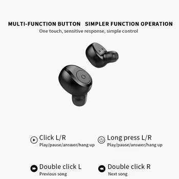 TWS F9 Bluetooth Kõrvaklapid V5.0 Stereo Traadita Peakomplekt Sport Veekindlad Kõrvaklapid, Mini Touch Control Müra Tühistamises Peakomplekt