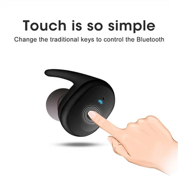 TWS kõrvaklapid 5.0 Bluetooth Juhtmeta Kõrvaklapid Sport Kõrvaklapid 3D Stereoheli Earbud Kaasaskantav Mic ja Laadimise kasti TSLM1