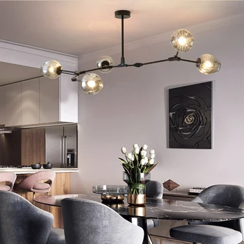 Tänapäeva Põhjamaade lühter elutuba lamp disainer isiksus loominguline söögituba,magamistuba villa molekulaar-lühter valgustus