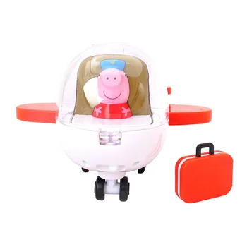 Tõeline Peppa Pig Puhkust Lennuk Lapse Varajase Hariduse Valgustatuse Peppa Lennuk Mudel Heli ja Valgust Saab Glide Laste Kingitus