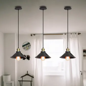 Tööstus Ripats Tuled Lambivarju Vintage Lühter Ripub Ripats Lae Lamp LED Kodu Köök Baar Decor Light Valgusti