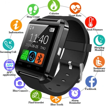 U8 Bluetooth Smart Watch Mehed Naised Pedometer Puutetundlik Ekraan Sport Intelligentne Vaata Telefoni Smartwatch Android