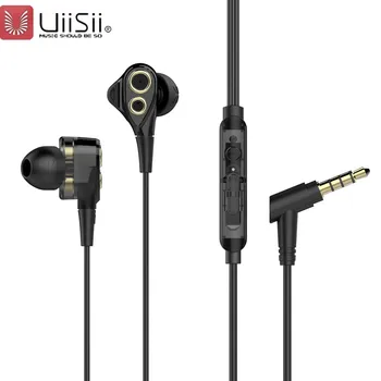 UiiSii Super Bass In Ear Kõrvaklapid 2DD+1BA+Quad-core HiFi HI-RES / 1.2 M Mängu Peakomplekti Helitugevuse Reguleerimine Android/Iphone