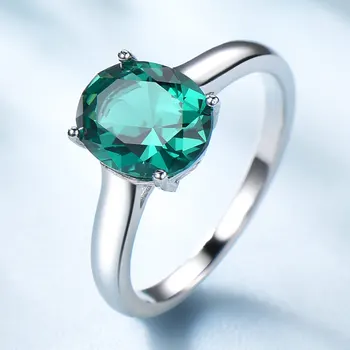 UMCHO 925 Sterling Hõbe Ehted Komplekti Naistele Kalliskivi Smaragd Ring Ripats Kaelakee Naiste Pulm emadepäeva Kingitus Ehted