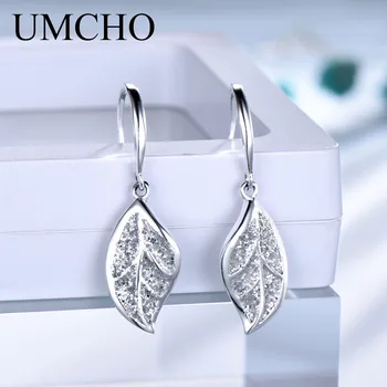 UMCHO 925 Sterling Silver Tilk Kõrvarõngad, Elegantne Romantiline Leaf Kõrvarõngad Naistele Sterling Hõbe Ehted