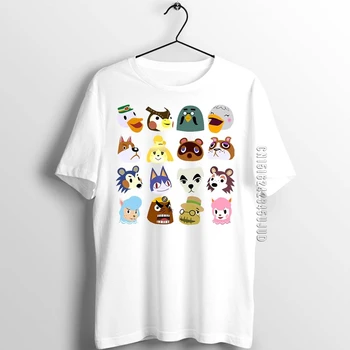 Unisex Mehed-Mehed, T-Särk Animal Crossing Isabelle Oma Tasku Kunsti Kunsti Trükitud Homme Tees Hip-Hop Streetwear