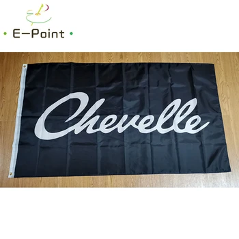 USA Chevelle Auto Lipu Mustal Taustal 60*90cm (2x3ft) 90*150cm (3x5ft) Suurus jõulukaunistused Kodu ja Aed