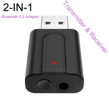 USB-5.0 Bluetooth Adapter Audio-Saatja-Vastuvõtja Traadita Adapter PC-TV-Auto Kõrvaklappide 3.5 mm Jack AUX Bluetooth Adapterid