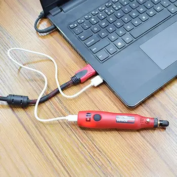 USB 5V DC 10W Traadita Lihvimine Pen Puurida Graveerimine Pen Masina Kiirus Sotating Tööriista Komplekt Freesimiseks Poleerimine Mini Graveerija Pliiats