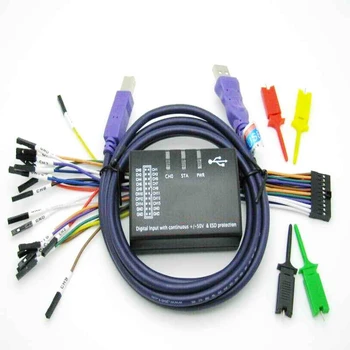 USB Loogika Analüsaator Mitme Süsteemiga Ühilduva Ametlik Versioon Proovivõtu Määr 100 MHz, 16 Kanal KÄE FPGA