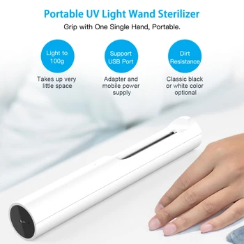 USB Portable UVC Steriliseerimine Kinni Desinfitseerimine Rod Isikliku Hügieeni Reisil Sterilizer UV Desinfitseerimisaine Kerge külmkatoodiga UV-Lamp