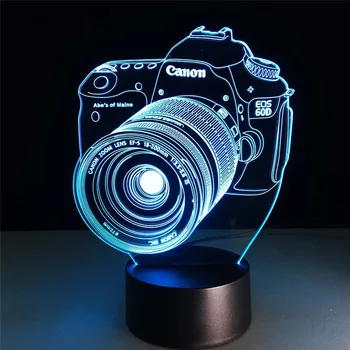 Uudne LED Night Light Kaamera 3D-Lamp Lapsed Magamistuba Nightlight 7 Värvi Puutetundliku Laua Lamp Öö Decor Valgustus Lapse Xmas Kingitus