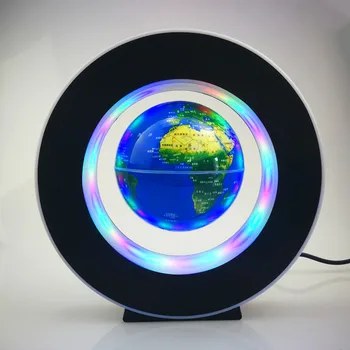 Uudne Tabel Tuled Magnetic Levitation Maailma Maailma Kaart Lamp Värvikas LED Tuled Home Office Desk Teenetemärgi Loomingulised Kingitused