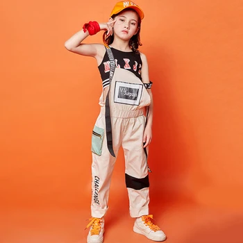 Uued Lapsed Laste Hip-Hop Tantsu Kulumise Varustus Jazz Kaasaegse Tantsu Kostüümid Riided Tüdrukute püksid, Rinnatüki sobiks Etapp Kostüümid