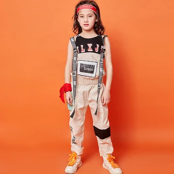 Uued Lapsed Laste Hip-Hop Tantsu Kulumise Varustus Jazz Kaasaegse Tantsu Kostüümid Riided Tüdrukute püksid, Rinnatüki sobiks Etapp Kostüümid