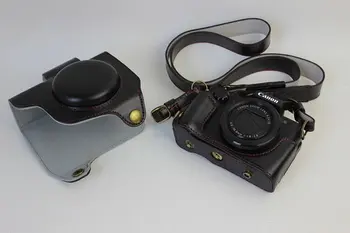 Uued Luksus Pu Nahast kaamerakott Kott Canon Powershot G5X G-5X Kaamera Kata kott, Mille Rihm Avatud Aku Otse