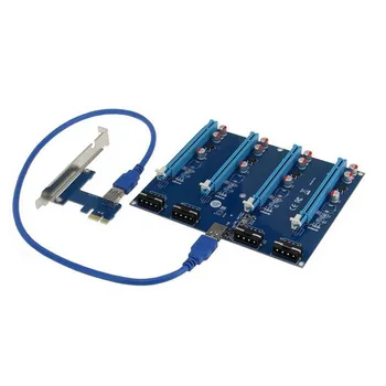 Uued PCI-Express PCIe 1 kuni 4 PCI express 16X slots Ärkaja Kaart PCI-E 1X Välise 4 pesa Adapter PCIe Port Multiplier