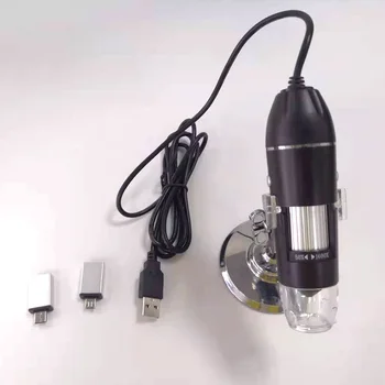Uus 1600X Pihuarvutite Digital Microscope Kaasaskantav 3 in 1 USB Type-C-Liides Micro-elektronmikroskoobid 8 Led Sulg