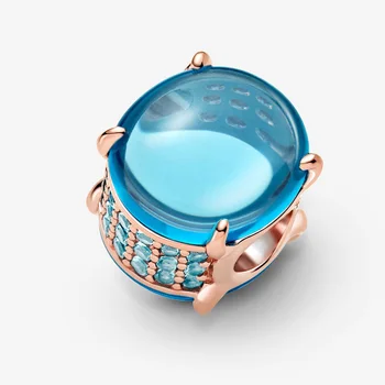 Uus 2021 925 Sterling Hõbe Rant Värviline Läbipaistev Klaas Võlusid Sobivus Originaal Pandora Käevõrud Naiste DIY Ehted Kingitused