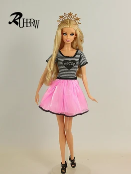 Uus arrvial 5 Tk / palju Fashion girl Pool Nukk õhtul Kleit Riided Kleit Barbie mannekeeni Tasuta shipping