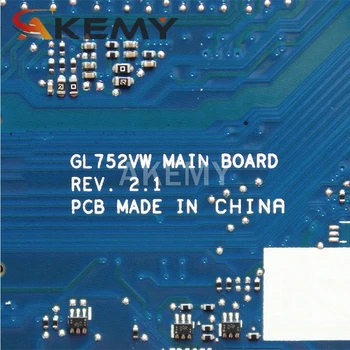 Uus asus GL752 GL752VW emaplaadi emaplaadi REV.2.1 I5-6300HQ GT960 HÄSTI