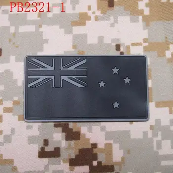 Uus-Meremaa lipu 3D PVC plaaster Valge Punane Hall Helendav