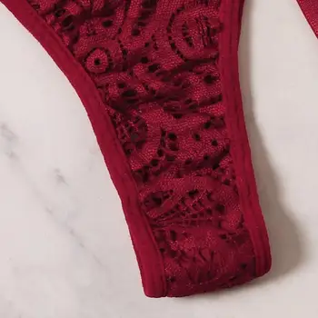 Uus Mood Naiste Sexy Porno Pesu, Erootiline Ruffle Õõnes Välja Pits Pilduma Rinnahoidja Õõnes Thong Sukapaela Turvavöö Sleepwear Pesu Komplekt