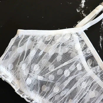 Uus Pits naistepesu komplekt Seksikas pesu, erootiline pesu Polka Dot Võrgusilma Sats Sisekujundus top pits nähtamatu rinnahoidja rinnahoidjad naistele