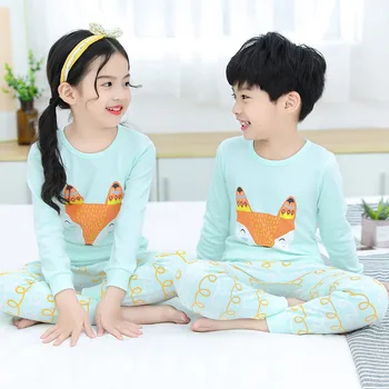 Uus Sügis Puuvilla Lapsed Pidžaamad Riietus Ülikond Poiss Tüdrukud Sleepwear Panda Cartoon Nightwear Pajama Komplekt Baby Inflant Väikelapse Riideid