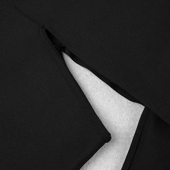 Uus Talve Seksikas Pikk Varrukas Seest Õõnes Välja Black Midi Bodycon Naiste Sidemega Kleit 2020 Elegantne Õhtu Pool Klubi Kleit Vestidos