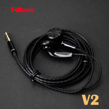 Uus Version2 Must / Hifi-T-Muusika DIY Kõrvaklapp / 3.5 mm In-Ear Headset