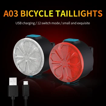 Uusim Jalgratta TailLight 1200mAh Bike Jalgrattasõit Veekindel 12 Lüliti Režiimide Taillight Super Valgus, USB Laetav Ohutus Valgus