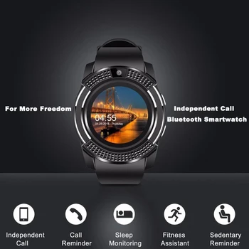 V8 smart watch randme smartwatch bluetooth Vaadata Sim-Kaardi Pesa Kaamera Töötleja Telefon Android Samsung Mehed Naised PK DZ09