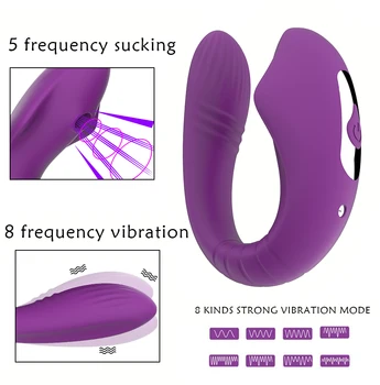 Vagiina Imemise Vibraator Paaridele, U-Kuju Bendable G-spot Vibraator Kliitori Jobu Naine Masturbation Erootilised Mänguasjad Täiskasvanutele