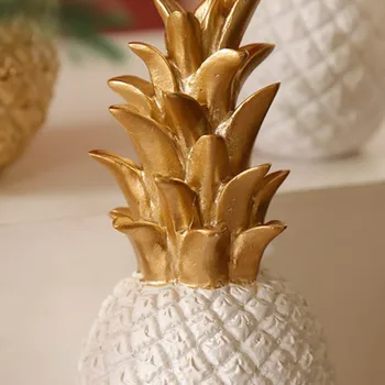 Vaik Kuld Ananassi Figuriin Elutuba Office Desk Käsitöö Põhjamaade Puu-Käsitöö Ornament Kodu Kaunistamise Tarvikud