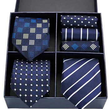 Vangise Silk Meeste Lipsu Komplekt Sidemed & Taskurätikud Set Meeste Pulmapidu Äri Lipsu Komplekt Fashion Necktie 7,5 cm