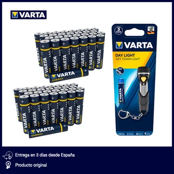 VARTA Energia - 2 Pakki 30 AA või AAA / 1,5 V alkaline patareid + taskulamp