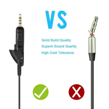 Varu-Stereo Audio Cable Extension Muusika Juhe Traat, Bose QC15 QC2 QuietComfort Vaikne Mugavuse QC 15 2 Kõrvaklapid
