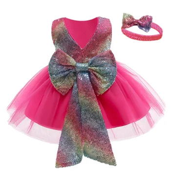 Vastsündinud Beebi Kleit 2021 Uus Suvi Imikute Ristimine Kleit 1. Aasta Sünnipäeva Kleidid Beebi Tüdrukud Printsess peokleidid