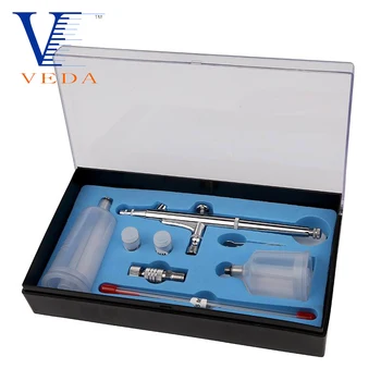 VEDA 0.2/0.3/0.5 mm Double Action Vallandada Pen Komplekti koos 2 Tassi Spray Gun Mudel Õhu Harja Komplekt Meik Küünte Vahend Tattoo Kunsti