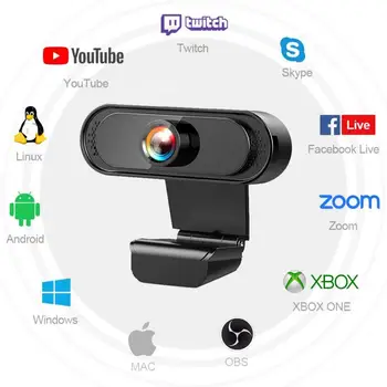 Veebikaamera 720P/1080P HD veebikaamera veebikaamera Koos Mikrofoniga, Pööratav Kaamerad Live Broadcast Video Helistamine Konverentsi Töö
