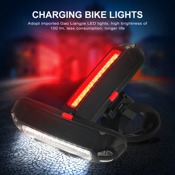 Veekindel Ratsutamine Jalgratta LED Bike Saba Lamp COB USB Laetav tagatuled A+