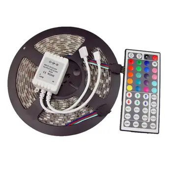 Veekindel RGB 300 LED Valgus 5050 SMD TV Tausta Valgustus 5M 44 Võti Remote 12V Täis Komplekt Kodus Aia Kaunistamiseks