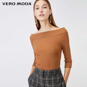 Vero Moda Fashion Naised Maha Õla Puhta Värvi Kampsun | 319324537