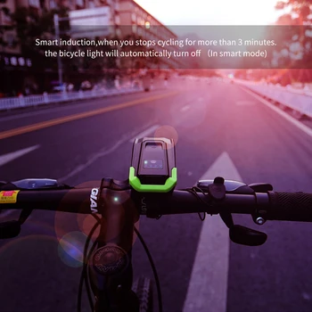 Vertvie 4000mAh USB Laetav Induktsiooni Jalgratta Smart Light Sarv Multi-režiimid Veekindel Jalgratta Headligh Jaoks Bike Tarvikud